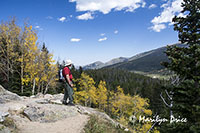 Carl admiring the autumn scenery, Emerald Lake Trail, Rocky Mountain National Park, CO