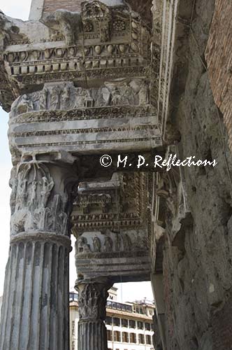 Detail of doorway in Forum of Nerva, Rome, Italy