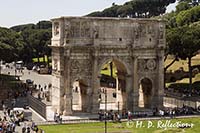 Arch of Constantine, as seen from the Colosseum, Rome, Italy