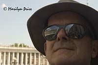 St. Peter's reflected in Carl's sunglasses, St. Peter's Square, Vatican City