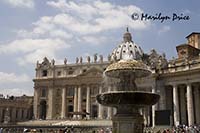 St. Peter's with fountain in front, Vatican City