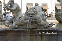 Detail, Fontana di Nettuno, Piazza Navone, Rome, Italy