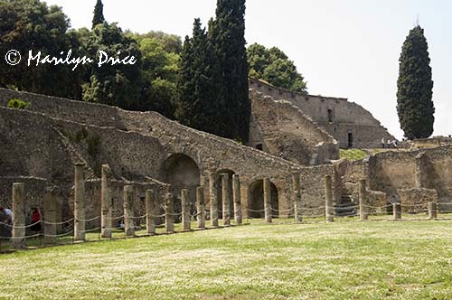 Large courtyard, Pompeii, Italy