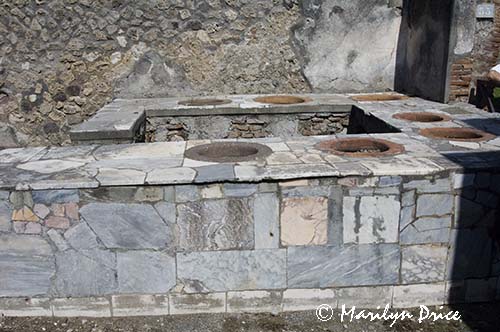 Wine vendor's stall, Pompeii, Italy