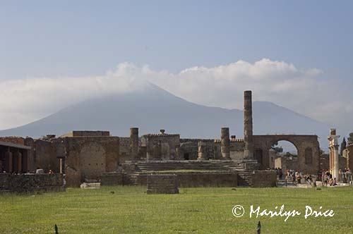 Forum and Vesuvius, Pompeii, Italy