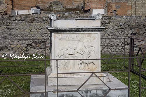 Carved block, Pompeii, Italy