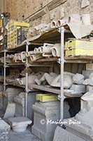 Storeroom of found items, Pompeii, Italy