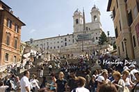 Spanish Steps, Trinita dei Monti, and obelisk, Rome, Italy