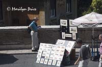 Carl and artists at top of Spanish Steps, Rome, Italy