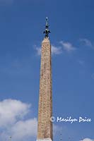 Egyptian inspired obelisk in front of Trinita dei Monti, Rome, Italy