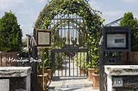 Entrance to a restaurant near the top of the Spanish Steps, Rome, Italy