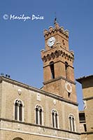 Clock tower, Pienza, Tuscany, Italy