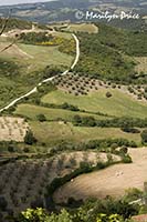 Countryside from Rocca a Tentennano, Tuscany, Italy