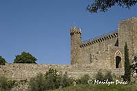 City fortress and walls, Montalcino, Tuscany, Italy