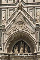 Detail of side entrance, Duomo, Florence, Italy