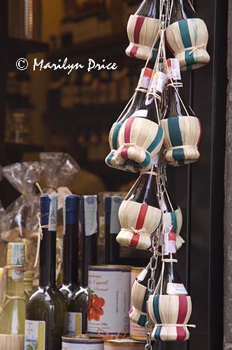 Souvenir wine bottles, Florence, Italy