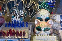 Masks and chess sets, Venice, Italy