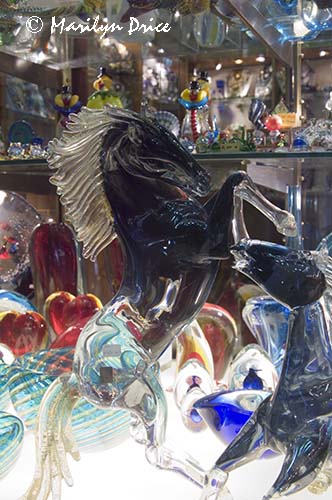 Murano glass horse display, Venice, Italy