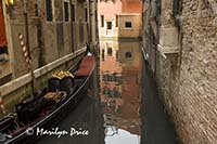 Gondola and canal, Venice, Italy