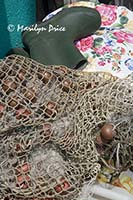 Fishing net and boots, Burano, Italy