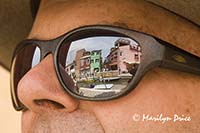 Reflections in sunglasses, Burano, Italy