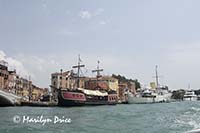 Boats at the dock, Venice, Italy