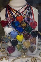 Murano hearts, Venice, Italy