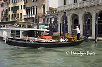 Gondola and vaporetto, Venice, Italy