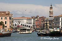 Congestion in front of the Rialto Bridge, Venice, Italy