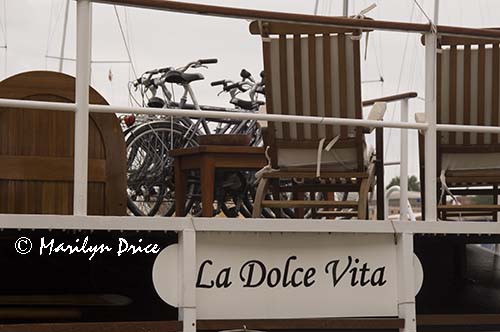 Boat with bicycles, San Giorgio, Venice, Italy