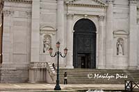 Tourist takes photo of San Giorgio, Venice, Italy