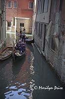 Gondola traffic jam, Venice, Italy