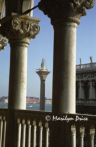 Statue of St. Teodoro from Doge's Palace, Venice, Italy