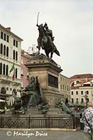 Statue near our hotel, Venice, Italy