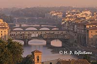 Ponte Vecchio and the bridges of the Arno River, Florence, Italy