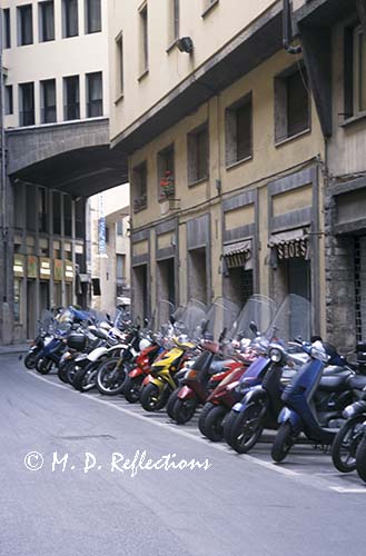 Motor scooters, Florence, Italy