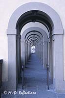 Colonnade near Ponte Vecchio, Florence, Italy