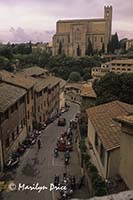 San Domenico and streets, Siena, Italy