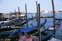 Gondolas and San Georgio, Venice, Italy