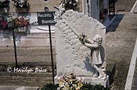 One of the tombs for babies on Cimitere, Venice, Italy