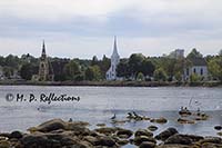 The three churches of Mahone Bay, Nova Scotia, Canada