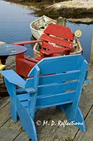 Adirondack chairs, ready for lunch, Peggy's Cove, Nova Scotia