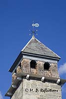 Geared weathervane atop an old mill, Newmarket, NH