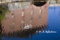 Reflections in a mill pond, Newmarket, NH