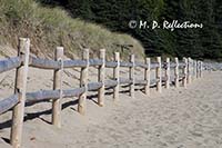 Beach fence, Sand Beach, Acadia National Park, ME