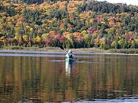 Marilyn tried kayaking, Nahmakanta Lake, ME