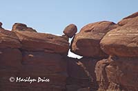 Precarious rock, Potash Jeep trail, Canyonlands National Park, UT