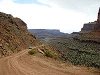 Jenny's pictures of Subaru on Shafer Trail, Canyonlands National Park, UT