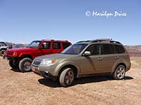 Parked at 'Thelma and Louise' Point, Shafer Jeep trail, Canyonlands National Park, UT