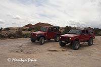 Parked at top of first hill, Elephant Hill jeep trail, Canyonlands National Park, UT